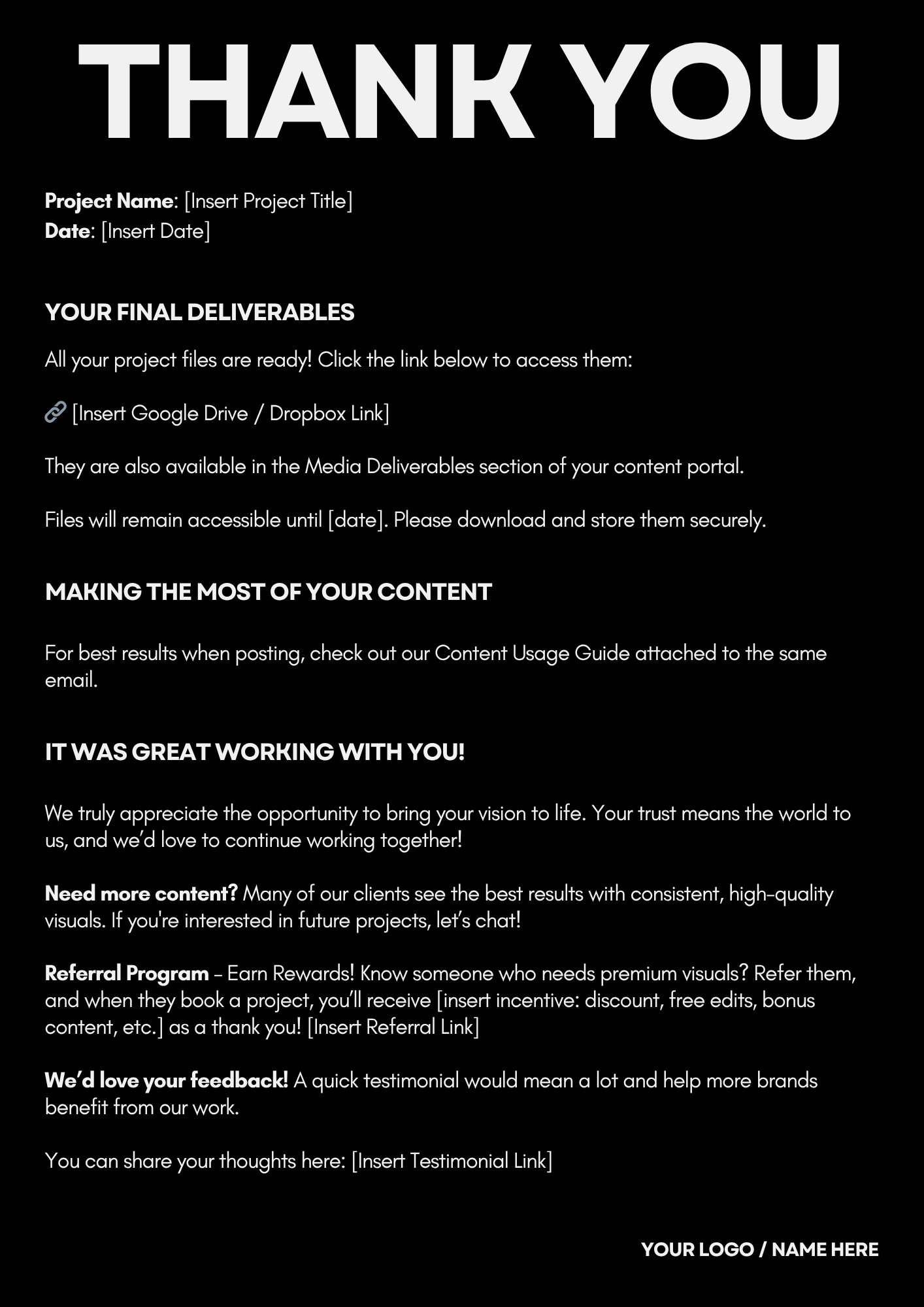 General THANKYOU Black